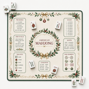 Fabricant de tapis de mahjong américain sur mesure, antidérapant, en caoutchouc naturel, 31,5 x 31,5 pouces, imprimé en couleur, étiquette privée, tapis de jeu - Product Image 6