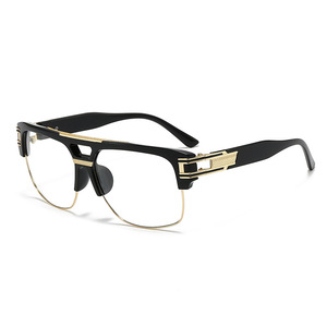 Nouvelles lunettes de soleil <span class=keywords><strong>Bettega</strong></span> pour hommes, style européen et américain, monture large, double pont, tendance rétro - Product Image 5
