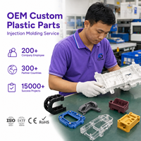 Moulage par injection plastique personnalisé, coque transparente légère en PA66 GF30 ABS, composants moulés pour applications industrielles