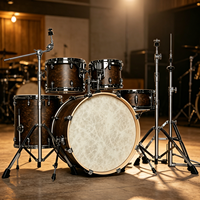 Batterie de percussions métalliques personnalisable en gros, 5 pièces avec 3 cymbales, prix compétitif, réglable