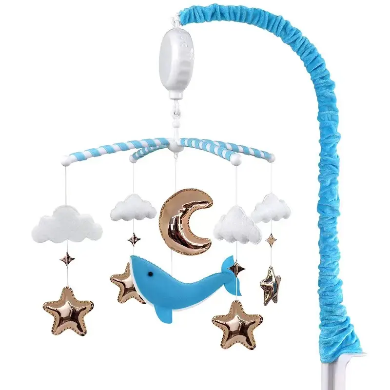 100% Natrual Wool Material Nursery Toys Hanging Bed Bell Handmade Crib Felt Baby Mobile With High Quality
