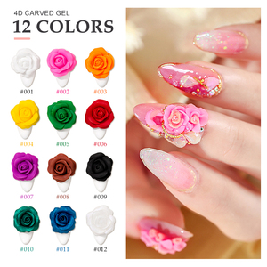 Private Label Wholesale Flower UV Nail Art 4D Carving Nail <strong>Gel</strong> Paint Sculpture Nail <strong>Gel</strong> Uv Solid Carve <strong>Gel</strong> - Product Image 5