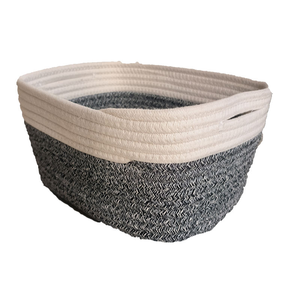 Juego de Cestas de Almacenamiento de Cuerda de Algodón, 3 Piezas, Cestas Tejidas Encajables, Color Blanco Natural y Marrón, Asas de Cuero Sintético, Organizador de Juguetes para Guardería - Product Image 4