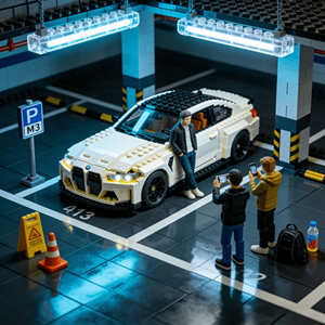 Ensemble de blocs de construction en plastique pour scène de <span class=keywords><strong>réparation</strong></span> de supercar, personnalisable, pour garage industriel, collection et exposition pour adultes, cadeau - Product Image 2