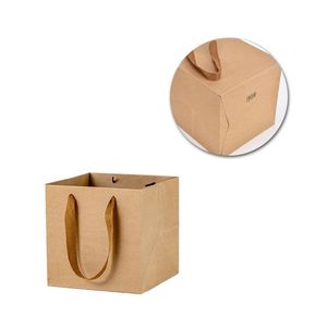 Fordable Xl Square Bottom Flower Wrapping Packaging <b>Paper</b> Bag 10x10cm 25x25cm 35x35cm - Product Image 4