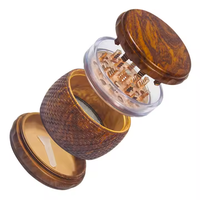 43*21mm avec 3 parties broyeur de chanvre en plastique pratique broyeur de chanvre en gros moins cher prix broyeur de tabac en plastique