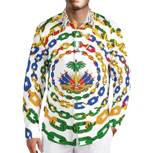 Polos de poliéster 100% de alta calidad para hombre, manga larga, impresión Digital 3D, logotipo de ciudades de país en la <span class=keywords><strong>bandera</strong></span> de Haidi, camisa hawaiana - Product Image 6