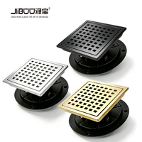 Rejilla de Drenaje Cuadrada Personalizada para Ducha, Removible, Resistente a la Corrosión, Base de Acero Inoxidable 304 y ABS, Fácil Instalación, para Baño
