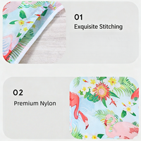 Bolsa de Compras Ligera de Nailon 210D con Estampados Bonitos, Bolsas de Compras Plegables de Gran Capacidad, Logotipo Personalizado al por Mayor