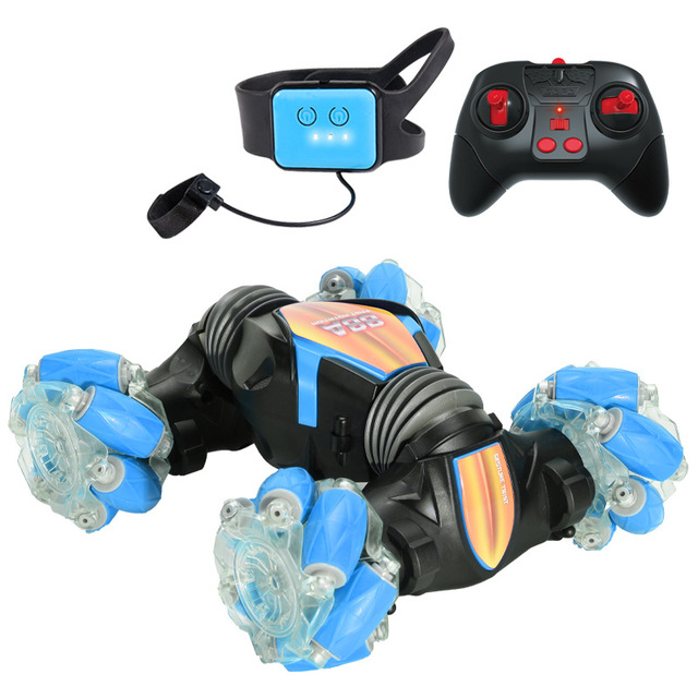 Hot Sale 2.4G Double Side Watch Hand Gestures Rotating Climbing Car Mini Remote Control Car with LED Light for Kids Boy Toy