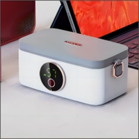 Lonchera Eléctrica Recargable de Acero Inoxidable de 1L con USB y Batería, Calentador de Comida para Auto