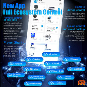 Lumière LED pour <span class=keywords><strong>aquarium</strong></span> corallien en métal, contrôle intelligent par application, spectre complet, écologique, IP65, 100W, 50L, pour écosystèmes de récifs marins AIPAI - Product Image 6