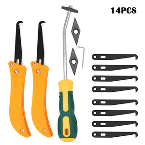 Outil professionnel pour carreleurs, pour le remplissage des joints de carrelage, le scellement des coins muraux et l'élimination des excès de mastic, avec un ensemble d'outils de calfeutrage de 14 pièces - Product Image 5