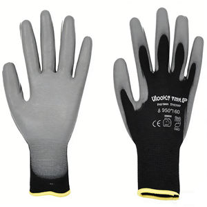 قفازات عمل آمنة مصنوعة من البولي أميد والقطن المحبوك للبناء والصناعة - Product Image 1