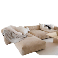 Ensemble de canapés modulaires de luxe personnalisables en tissu, avec coussins, meubles en bois traditionnels, 2 places, en forme de L, pour hôtels, appartements, centres commerciaux