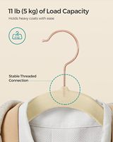 Cintres antidérapants beige et or rose pour vêtements, gain de place, vente en gros