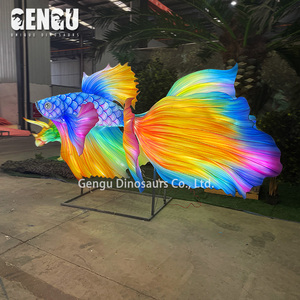 Chất lượng cao handmade sống động như thật cá latern ngoài trời động vật đèn lồng cho lễ hội - Product Image 2