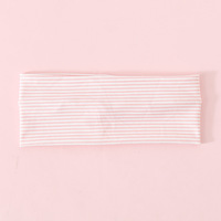 Headband Yoga Elastis Grosir Qianjin, Cetak Kustom, Warna Pink, Bergaris, Aksesoris Rambut Sporty untuk Makeup