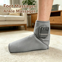 Bottes de massage des pieds sans fil portables, thérapie par pression d'air et compresse chaude pour stimuler la circulation sanguine des pieds, masseur pour pieds et chevilles