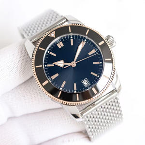 Montre mécanique automatique de haute qualité en acier inoxydable avec calendrier, résistante à l'eau, fermoir papillon - Product Image 1