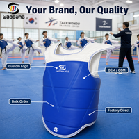 Protection de Poitrine de Taekwondo Personnalisée pour Enfants et Adultes – Rouge et Bleu – Entraînement – Offre Spéciale