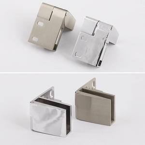 Charnières en verre sans perçage pour meubles, pour armoires à vin et vitrines - Product Image 1