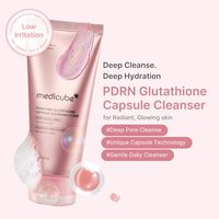 medicube PDRN Double Cleanse Duo : Mousse et Gel Nettoyants à la Glutathion Rose pour un Nettoyage en Profondeur des Pores – Kit de Soins Coréens