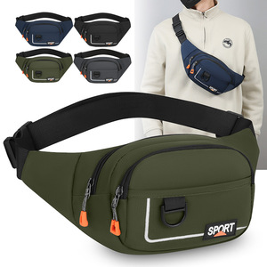 Multi Layer Waist Bag Large Capacity Oxford Cloth Sport Crossbody Bag For Men Outdoor Travel Commuter Use - Product Image 1