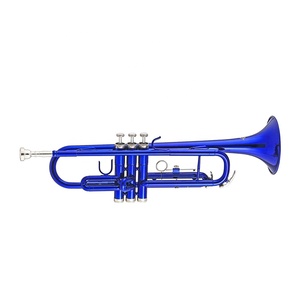 <span class=keywords><strong>Trompeta</strong></span> Azul SEASOUND OEM BB Económica JYTR401BL, Instrumento de Latón Ligero, Duradero y Portátil con Pistones de Acero Inoxidable y Funda de Lona - Product Image 1