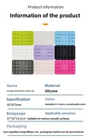 Support adhésif pour téléphone en silicone avec ventouse, logo personnalisable, poignée pour téléphone pour selfies et vidéos
