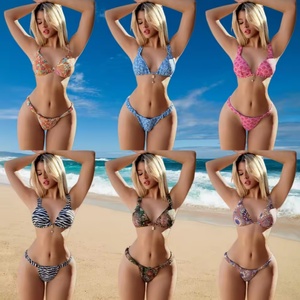 Fabricante de Bikinis Y, Venta al por Mayor de Trajes de Baño de Colores Variados para Mujer, Bolsas Acanaladas, Proveedor Popular de Ropa de Mujer de Segunda Mano - Product Image 3