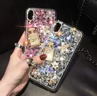 Parfumflesje Strass Luxe Case Voor Iphone 13 Mini 12 11 Pro Max X Xs Xr 6 7 8 Plus SE2 Bling Diamond Pretty Telefoon Cover