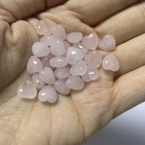Gran oferta, cuentas de cristal de <span class=keywords><strong>cuarzo</strong></span> <span class=keywords><strong>rosa</strong></span> Natural con forma de corazón de 8mm, <span class=keywords><strong>piedras</strong></span> <span class=keywords><strong>preciosas</strong></span> sueltas para fabricación de joyas DIY - Product Image 2