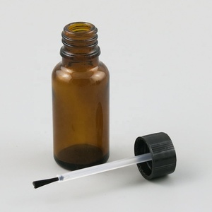 Chai Sơn Móng Tay Thủy Tinh Màu Nâu Hổ Phách Có Thể Đổ Đầy Lại 5 10 15 20 <span class=keywords><strong>30</strong></span> 50 100 <span class=keywords><strong>Ml</strong></span> Bán Buôn Với Nắp Cọ Màu Đen Hộp Đựng Mỹ Phẩm - Product Image 4