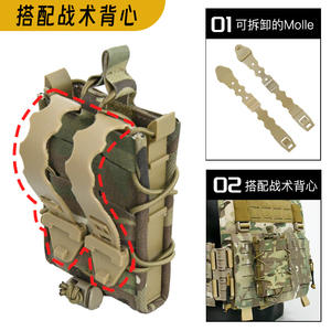Bolsa Táctica para Cargadores, Nailon 1000D, Compatible con Cargadores M4 5.56 7.62, Verde Camuflaje, Riñonera Deportiva para Exteriores - Product Image 4