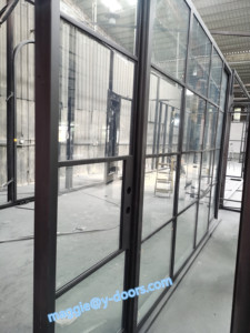 Pintu Besi Prancis, Pintu Masuk Modern Pintu Eksterior Baja - Product Image 2