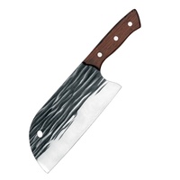 Couteau de Chef de Restaurant Forgé à la Main Prêt à Expédier, Couteau à Hacher avec Manche en Bois, Personnalisable, Couteau de Boucher Tranchant pour Cuisine