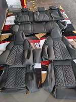 Pour Audi A3 A4 Q8 2020-2024, ensemble de housses de siège de voiture avec broderie de logo, coussin de siège en cuir de luxe, accessoire automobile