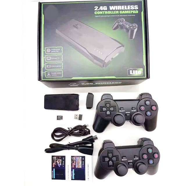 Wholesale M8 4K HD TV Game Stick 64GB Retro Games Video Game Console with Wireless Controller Gaming Console