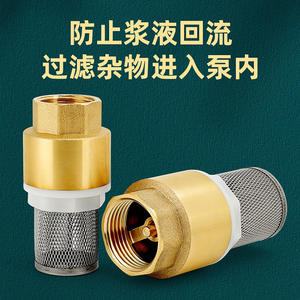 Vanne de retenue verticale en cuivre massif DN15, vanne à pied à 4-6 points avec filtre, anti-retour pour pompes de puits - Product Image 4