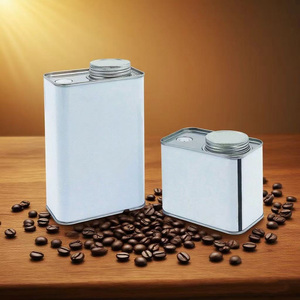 Boîte en fer blanc carrée personnalisée de 250g pour grains de café, emballage alimentaire vide avec valve et bouchon à vis pour bonbons et chocolat - Product Image 5