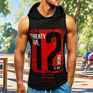Débardeur de sport décontracté pour homme en coton Pima respirant de bonne qualité, idéal pour la course et la gym, modèle stringer d'été - Product Image 2