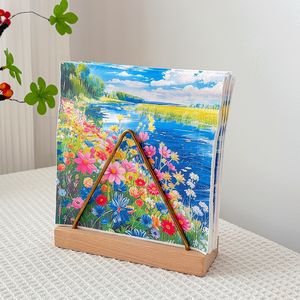 Creative Oil Painting Style Floral Printed Paper Napkins 330mm Disposable For Wedding Decorations - Product Image 2