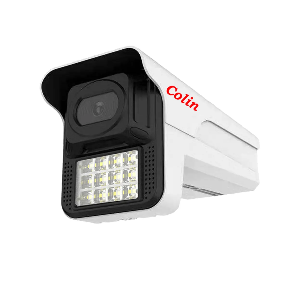 Colin — caméra de surveillance intelligente ip poe dc 48v, 4/6/8mm, ia, détection de mouvement infrarouge, avec lentille starlight, lumière dorée