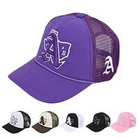 Gorra de Béisbol Deportiva Ajustable para Exteriores, Bordado 3D, Protección Solar, Tela de Malla, Cierre de Hebilla Metálica, Unisex, Estilo Pescador