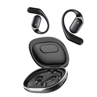 AliSelect Q15 Écouteurs sportifs à crochet d'oreille sans fil avec affichage numérique OWS TWS, micro intégré, casque de jeu BT pour le sport et la course