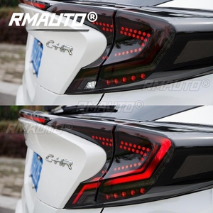2 Piezas de Luces Traseras LED Dinámicas para Coche, Ensamblaje de Luz Trasera a Través del Maletero para Toyota CHR 2016-2020, DRL, Freno, Reversa, Señal de Giro Dinámica - Product Image 5
