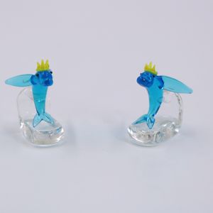 مجسم دولفين صغير على شكل حيوانات من زجاج المورانو مصغر عالي الجودة - Product Image 6