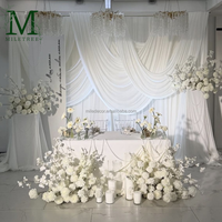 Décoration de toile de fond de mariage Miletree, décoration murale de scène de fête, rideaux en soie de lait rose 3*3m, livraison rapide