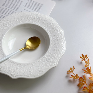 Vintage Pattern Eco-Friendly Porcelain Plate and Ceramic <b>Dinnerware</b> for Wedding Hotel Restaurant Home Use - Product Image 1